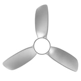 Fabrilamp Haur Ventilador 24w Dc plata 3 Asp.6 Veloc.107d 2 Tijas C/remoto, Memoria y Temp.3000-4000-600k 173391310