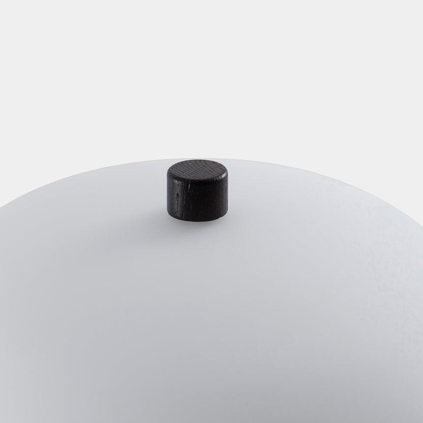 LedsC4 Sobremesa bola Ilargi Ø320 LED Touch regulable madera oscuro 10-6011-92-F9
