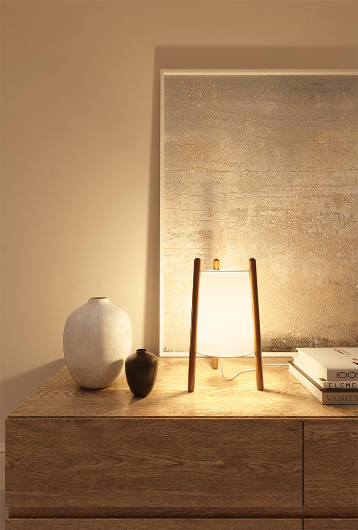 LedsC4 Sobremesa Woody E27 15 Blanco 10-8106-14-14