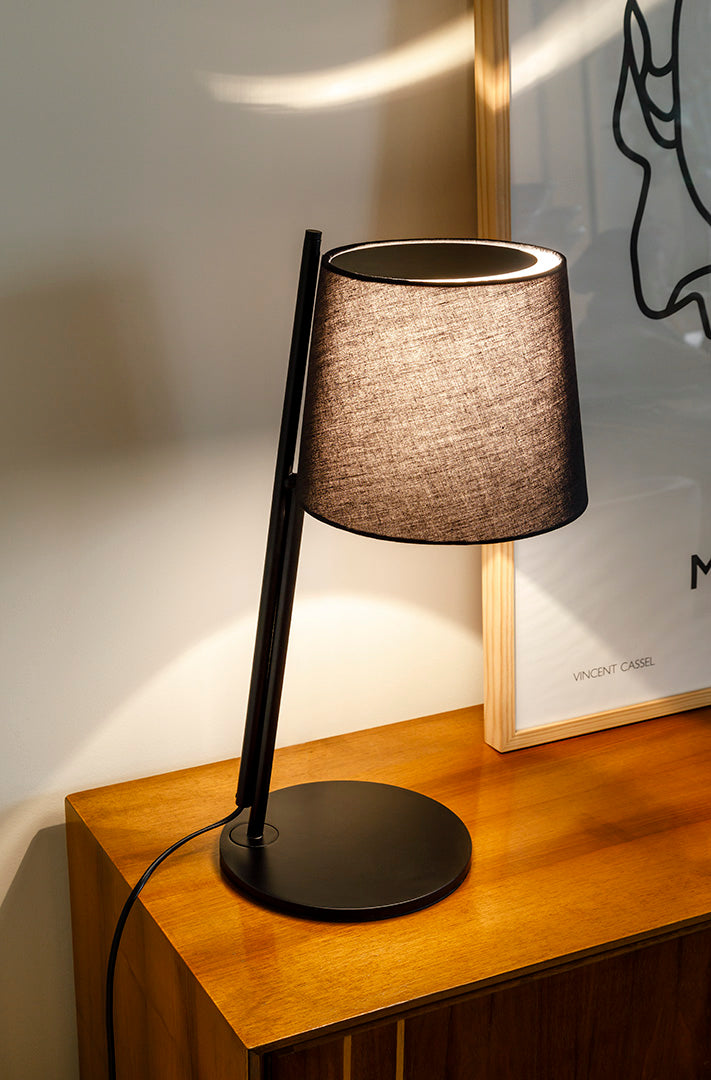 LedsC4 Table Lamp Clip E27 15 Black 10-8540-05-82