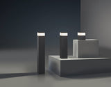 LedsC4 Baliza Cubik E27 30cm E27 15 gris urbano 10-9387-Z5-M3