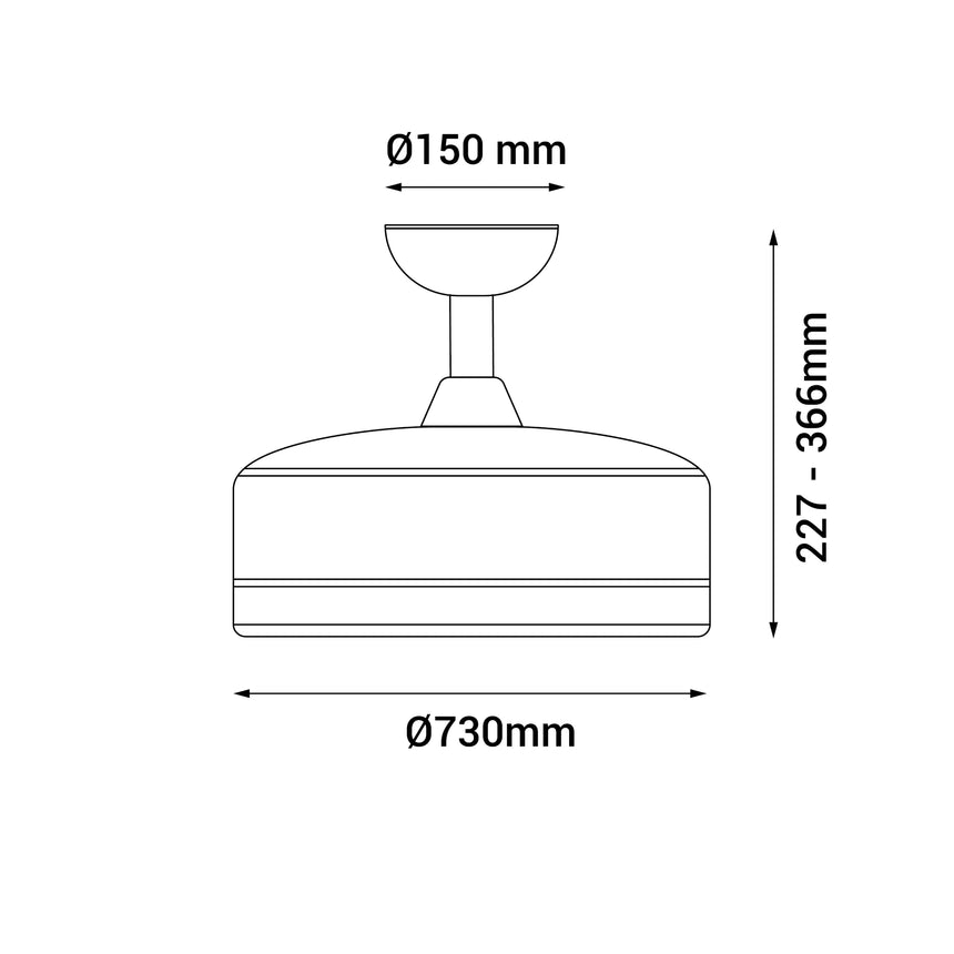 Sulion Ventilador de techo RUBIK WiFi negro con luz 1000764