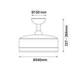 Sulion Ventilador de techo NESS WIFI blanco con luz 1000771