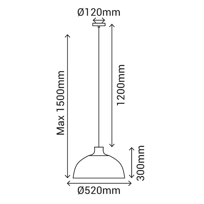 Sulion Tan Lámpara de techo de bambú 52cm 1xE27 D520 Cable natural - TAN 1000917