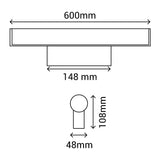 Sulion Caspio Aplique de pared iluminaespejos IP44 60cm latón 1002263