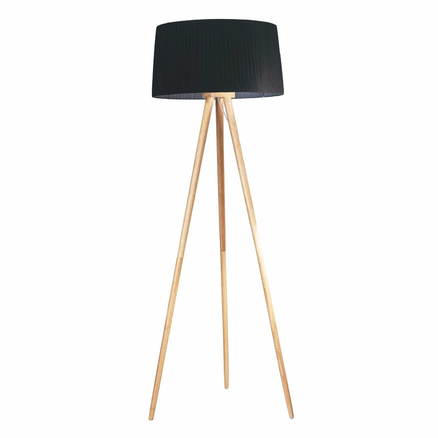 Sulion Ona Wood Lámpara de pie de madera negro 50cm - ONA WOOD 1002652