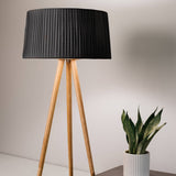Sulion Ona Wood Lámpara de pie de madera negro 50cm - ONA WOOD 1002652