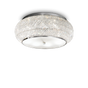 Plafón de techo Ideal Lux Pasha' cristal y cerámica 10 luces Ø55cm E14 cromo — ref. 100746 (1)