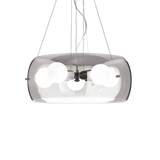 Lámpara colgante Ideal Lux Audi-10 fumé cristal 5 luces 300W Ø48,5cm 103983