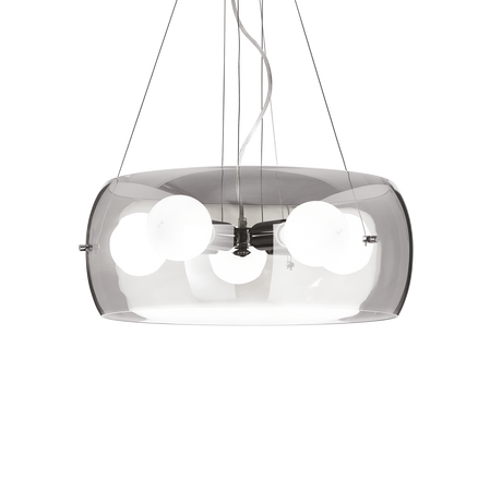 Lámpara colgante Ideal Lux Audi-10 fumé cristal 5 luces 300W Ø48,5cm 103983