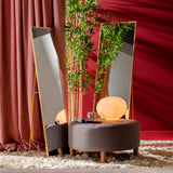 Espejo de pared de aluminio y cristal en dorado 50x160 cm