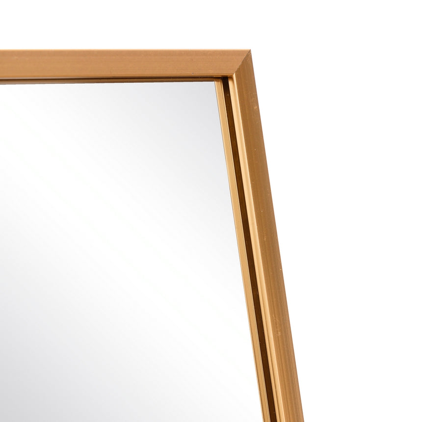 Espejo de pared de aluminio y cristal en dorado 50x160 cm