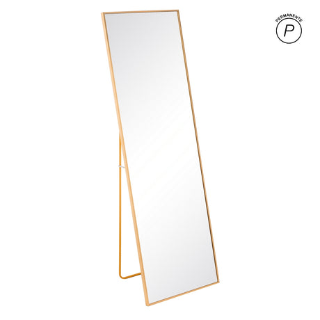 Espejo de pared de aluminio y cristal en dorado 50x160 cm