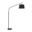 Lámpara de pie Ideal Lux Daddy negro tela 60W 197cm 110363