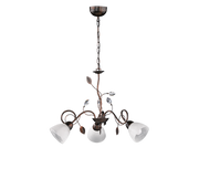 Lámpara Trio Traditio 3 luces óxido Ø70cm 110700328