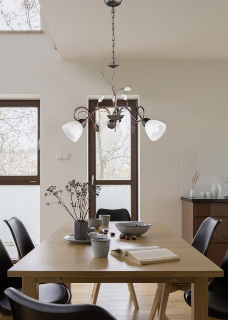 Lámpara Trio Traditio 3 luces óxido Ø70cm 110700328 - vista 3
