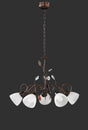 Plafón de techo Trio Traditio LED antique rust 2700K Ø70cm 110700528