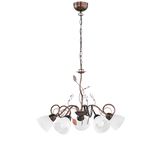 Plafón de techo Trio Traditio LED antique rust 2700K Ø70cm 110700528
