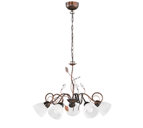 Plafón de techo Trio Traditio LED antique rust 2700K Ø70cm 110700528
