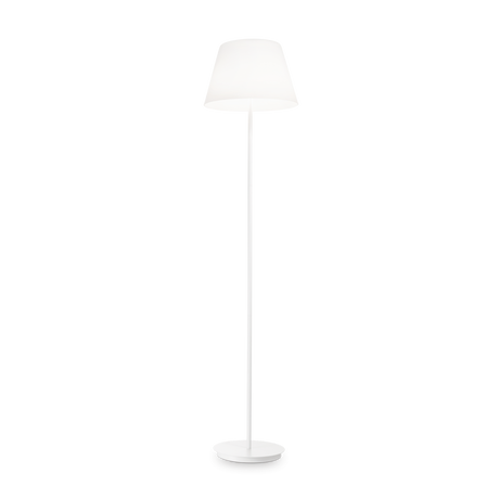 Lámpara de pie Ideal Lux Cylinder blanco cristal 2 luces 120W 175cm 111452
