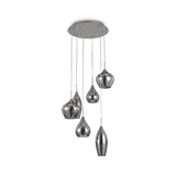 Lámpara colgante Ideal Lux Soft fumé cristal 6 luces 240W Ø60cm 111841