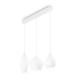 Lámpara colgante Ideal Lux Soft blanco cristal 3 luces 120W Ø60cm 111858