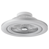 Fabrilamp Ventilador Mato 72w DC Níquel 5 aspas 22x58x58cm 6 vel. 3 colores C/remoto, memoria, temporiz y reg. intensidad 6120lm 183391503