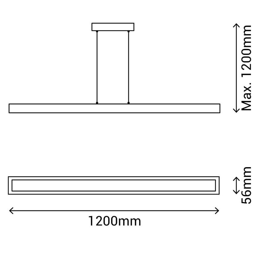 Sulion Taveda Lámpara de techo de metal y madera 120cm - TAVEDA 114104