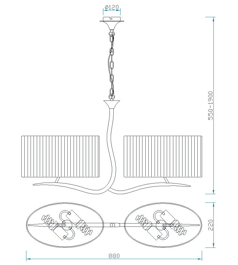 Lámpara de techo Ofertas-3 Dto 50% Mantra negro 1150