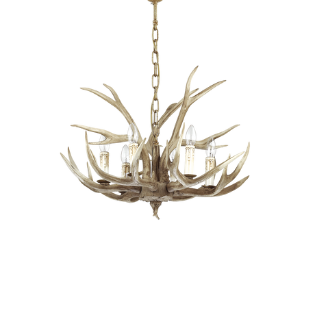 Lámpara colgante Ideal Lux Chalet beige 6 luces 240W Ø67cm 115498