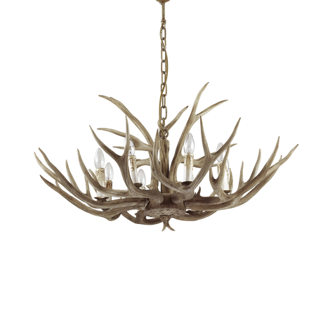 Lámpara colgante Ideal Lux Chalet beige 8 luces 320W Ø91cm 115504