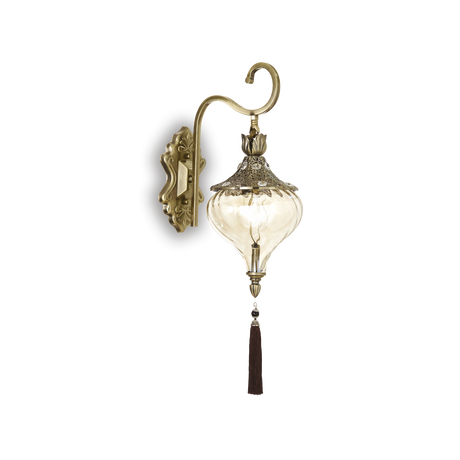 Aplique de pared Ideal Lux Harem brunido cristal 42W Ø16,5cm 115962