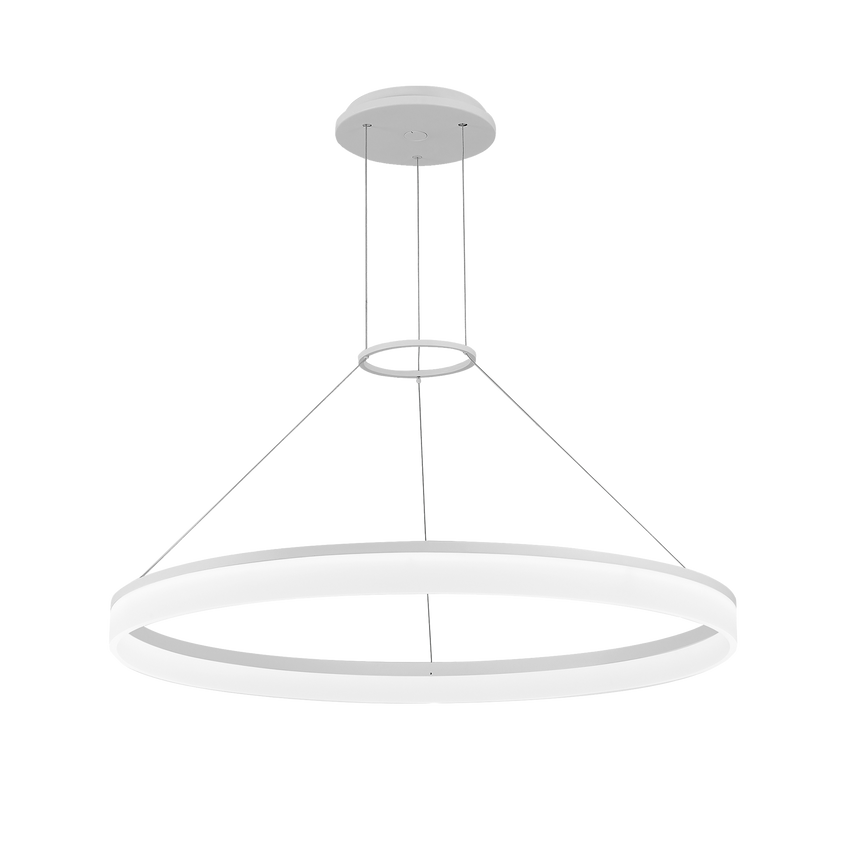 Lámpara de techo colgante LedsC4 Circ Round grande LED blanco matizado 3000K 00-0642-BW-M3