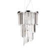 Lámpara colgante Ideal Lux Carlton cromo cristal y cerámica 8 luces 320W Ø40cm 117737