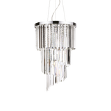 Lámpara colgante Ideal Lux Carlton cromo cristal y cerámica 8 luces 320W Ø40cm 117737