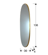 Schuller Aries Espejo oval dorado 136x36 119481