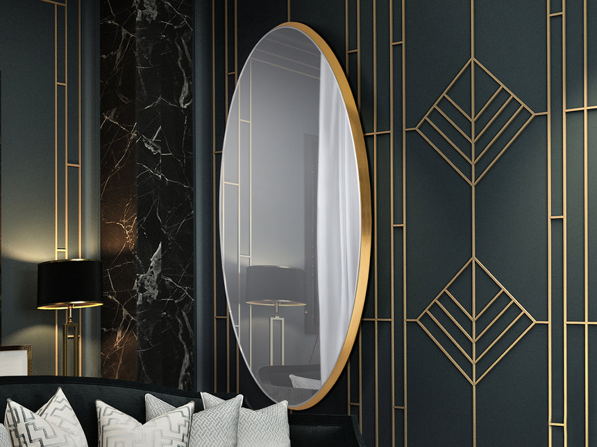 Espejo ovalado Schuller Aries pan de oro 83x173cm 119573