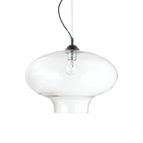 Lámpara colgante Ideal Lux Bistro' transparente cristal 60W Ø40cm 120898