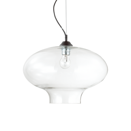 Lámpara colgante Ideal Lux Bistro' transparente cristal 60W Ø40cm 120898