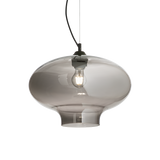 Lámpara colgante Ideal Lux Bistro' fumé cristal 60W Ø40cm 120904