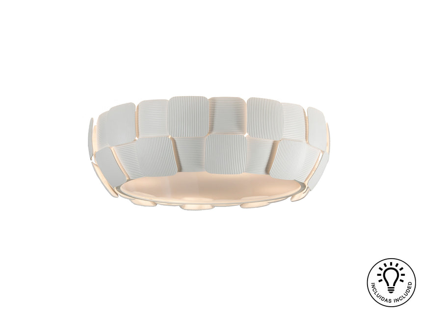 Plafón Schuller Quios 4 luces blanco Ø46cm 124011