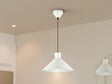 Lámpara de techo colgante Schuller Cono 1 luz gris perla mate Ø36cm 12458