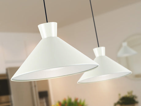 Lámpara de techo colgante Schuller Cono 1 luz gris perla mate Ø36cm 12458 vista 2