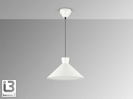 Lámpara de techo colgante Schuller Cono 1 luz gris perla mate Ø36cm 12458 vista 3