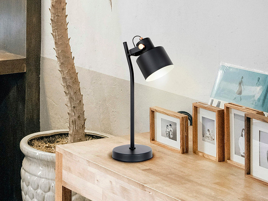 Schuller I3 Erika Lámpara sobremesa 1 luz negro cobre 12469