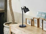 Lámpara de sobremesa Schuller Erika 1 luz negro y cobre satinado 44cm 12469