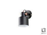 Lámpara aplique de pared Schuller Erika 1 luz negro y cobre satinado 12476 ambiente