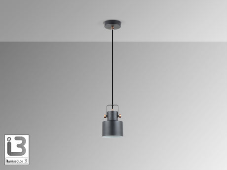Lámpara de techo colgante Schuller Erika 1 luz negro y cobre satinado 12483 vista 2