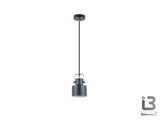 Lámpara de techo colgante Schuller Erika 1 luz negro y cobre satinado 12483 ambiente