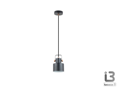 Lámpara de techo colgante Schuller Erika 1 luz negro y cobre satinado 12483 ambiente